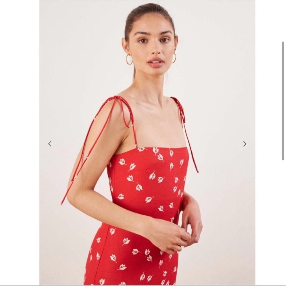 Reformation finley dress red - Picture 2 of 7